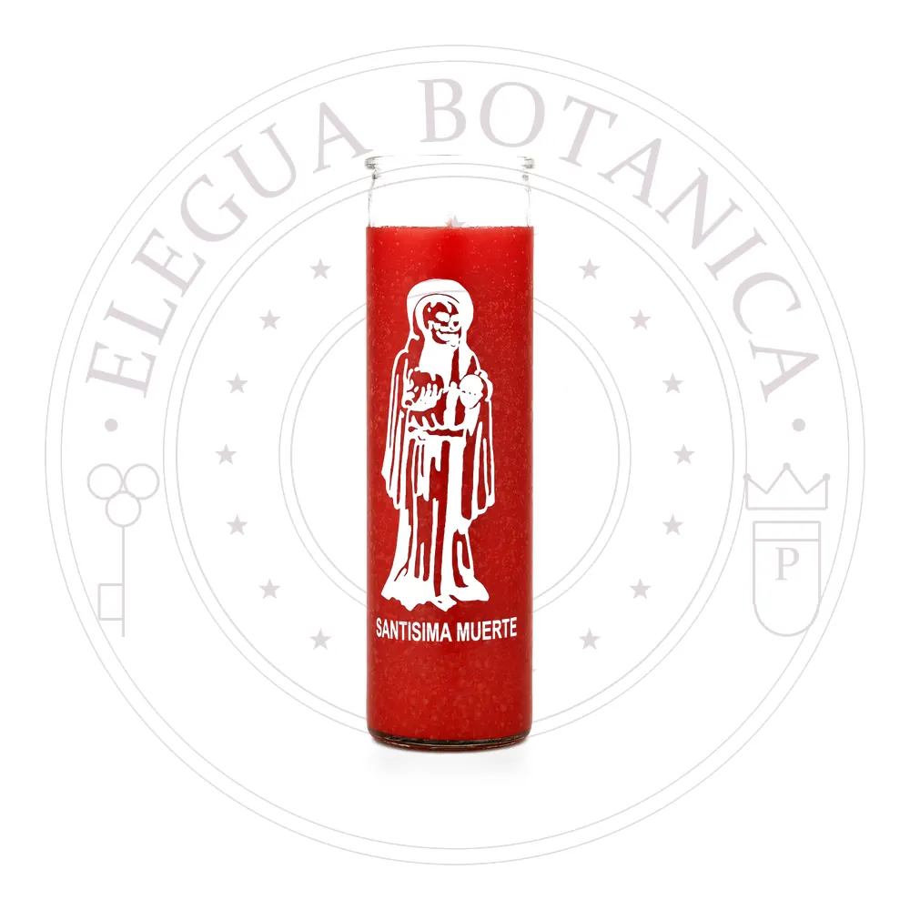 La Santa Muerte 7-Day Glass Candle (Red)