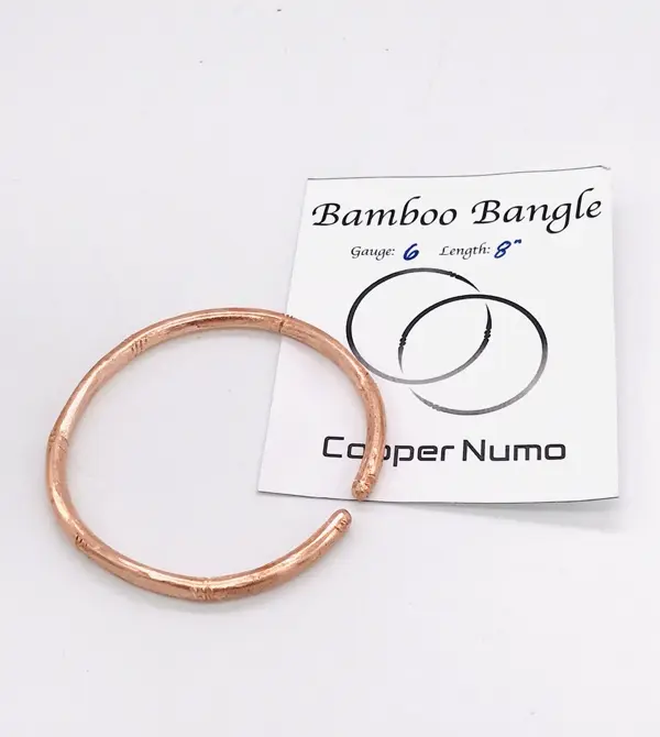 Handmade Bamboo Style Copper Bangle