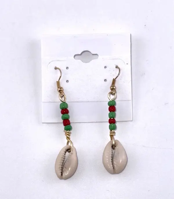 Ifa Earrings (Cowries & Beads)