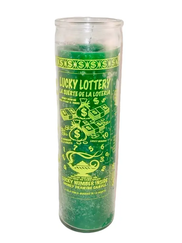 Lucky Lottery 7 Day Glass Candle