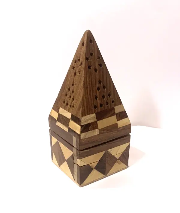 Pyramid Cone Incense Burner w/ flip top