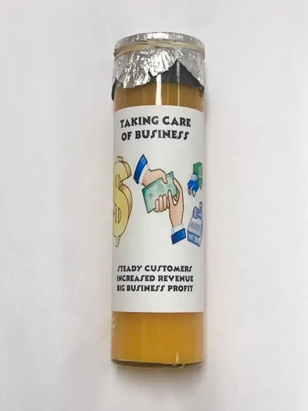 Taking Care of Business Dressed Candle