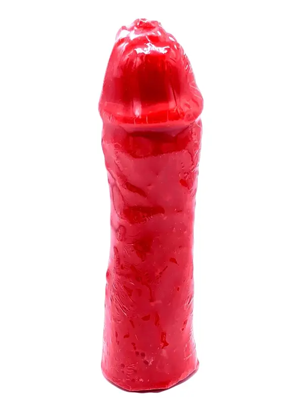 Unscented Red Penis Candle, 6”